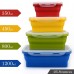 XONOR Silicone Food Storage Containers, Silicone Collapsible Lunch Bento Box - BPA Free, Microwave, Dishwasher and Freezer Safe