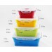 XONOR Silicone Food Storage Containers, Silicone Collapsible Lunch Bento Box - BPA Free, Microwave, Dishwasher and Freezer Safe